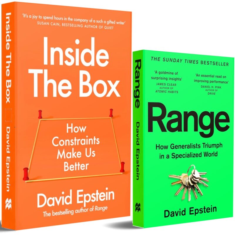David Epstein 2 Books Collection Set : Inside the Box: How Constraints Make Us Better & Range: Why Generalists Triumph in a Specialized World