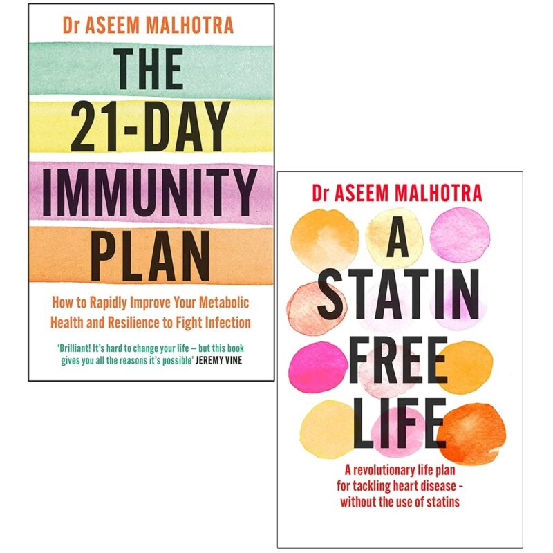 The 21-Day Immunity Plan, A Statin-Free Life 2 Books Collection Set By Dr. Aseem Malhotra