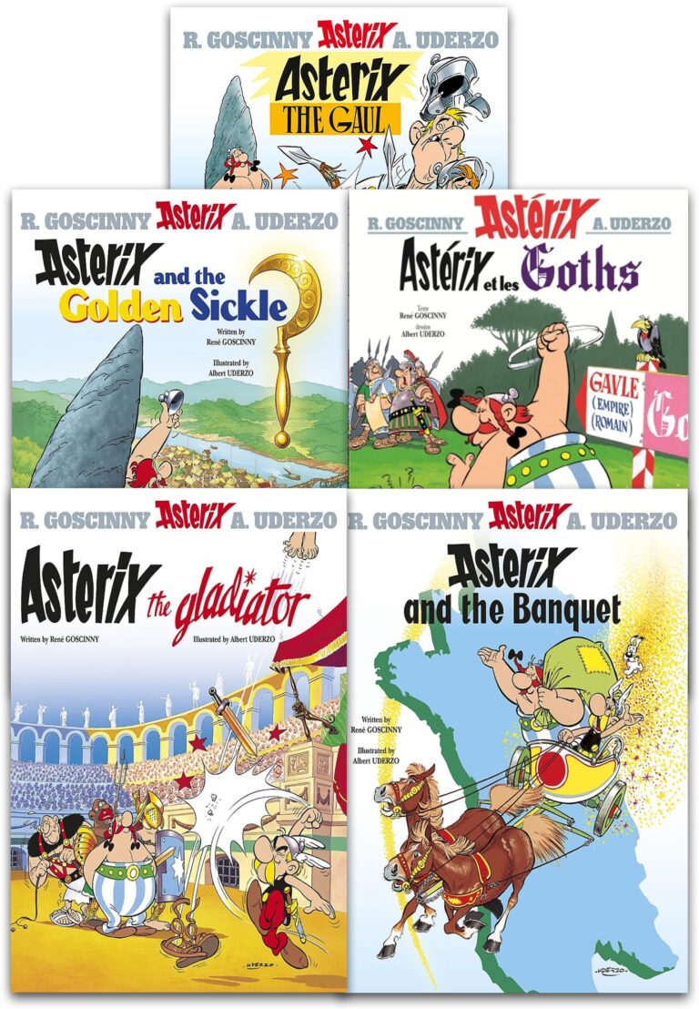 Asterix Series 1 Collection 5 Books Set (Book 1-5) (Asterix the Gaul, Asterix and the Golden Sickle, Asterix and the Goths, Asterix the Gladiator, Asterix and the Banquet)